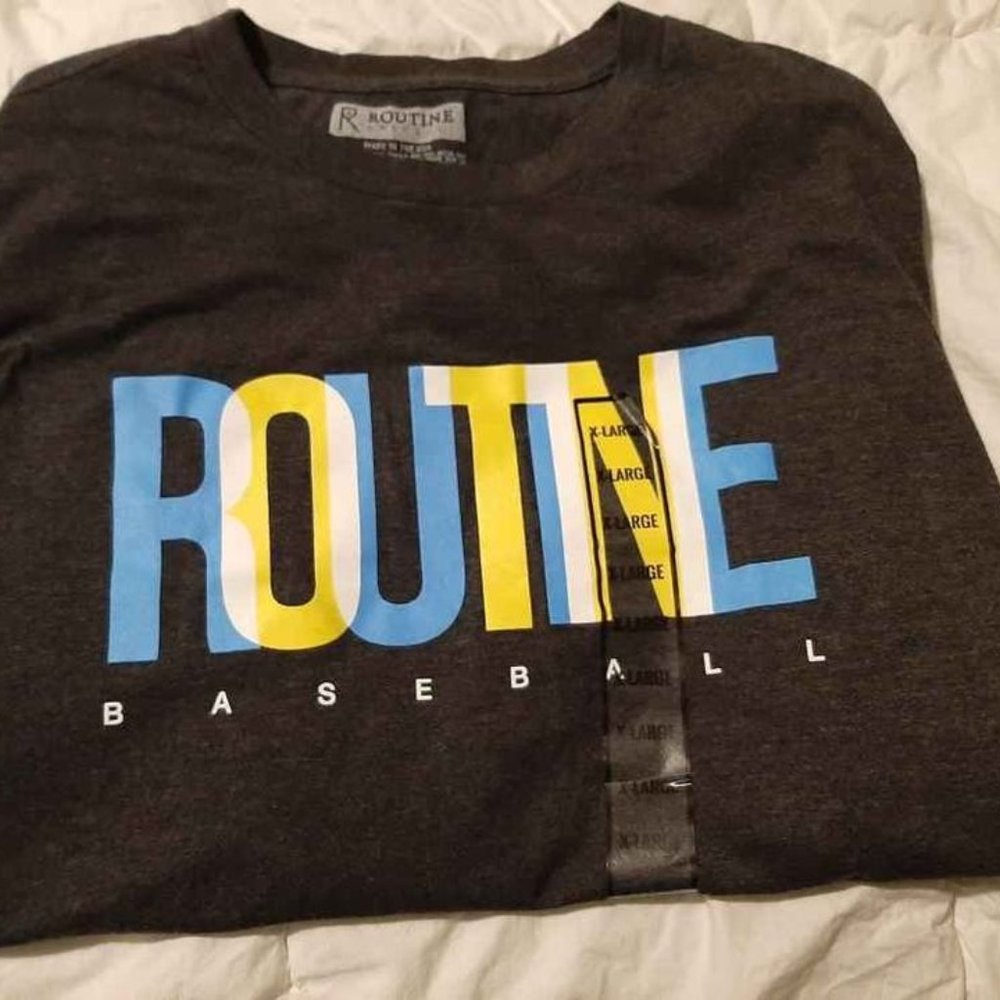 Routine Baseball Long Sleeve T-Shirt- Brand New